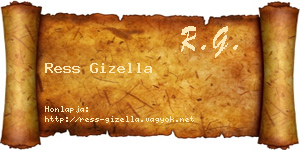 Ress Gizella névjegykártya