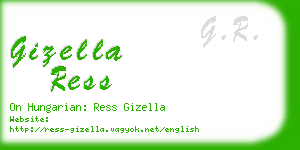 gizella ress business card